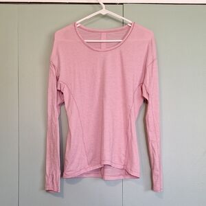 Lululemon Pink Sheer Long Sleeve Athletic Top Size 6